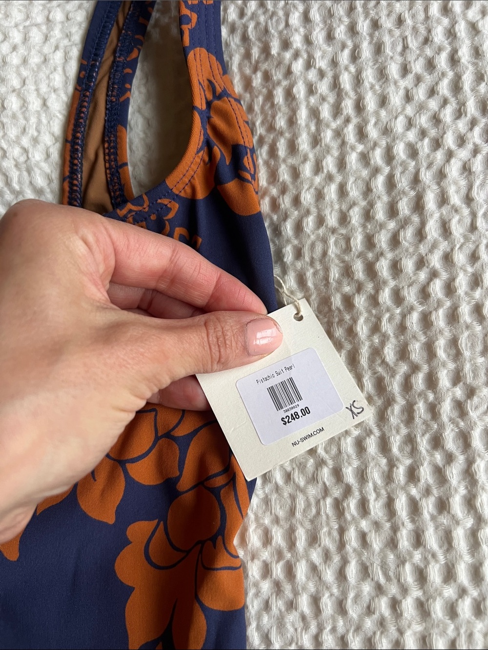 Nu Swim Navy & Rust Floral One-Piece Swimsuit - Picture 2 of 5